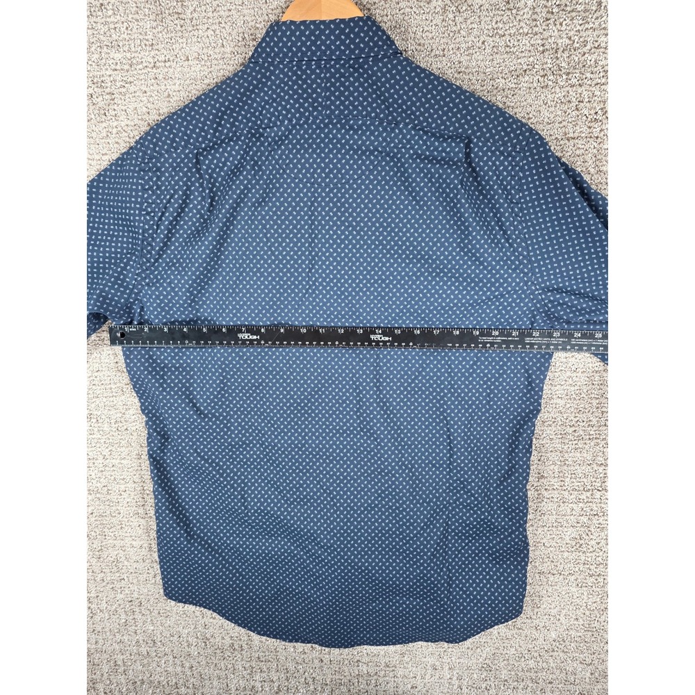 Ralph Lauren Mens Classic Fit Performance Button Shirt Blue Geometric Size Large - Picture 6 of 7